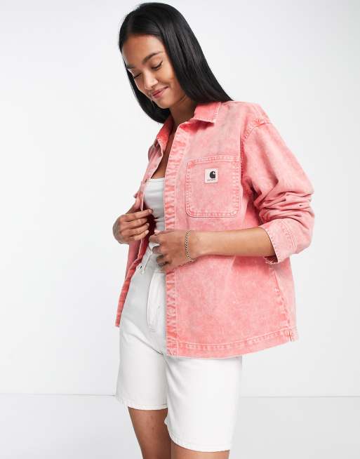 Carhartt WIP Sonora shacket in coral