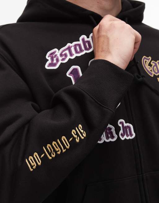Carhartt WIP - Sort hættetrøje med dobbelt lynlås, 5 af 5