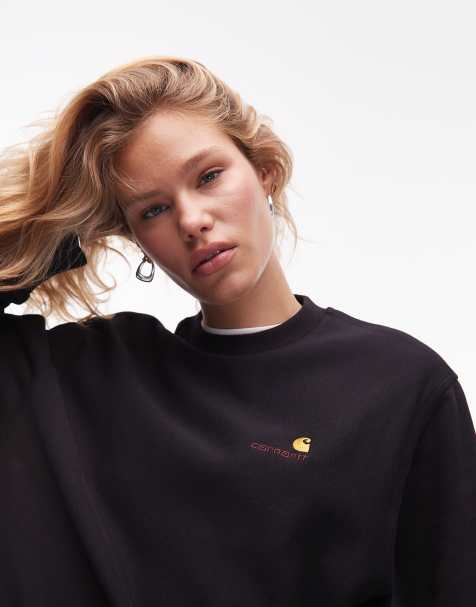 Carhartt WIP - Sort sweatshirt med American Script-print - view 1