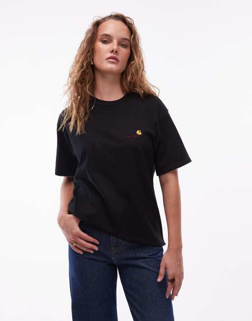 Carhartt WIP - Sort T-shirt med korte ærmer og logodetalje, 2 af 4