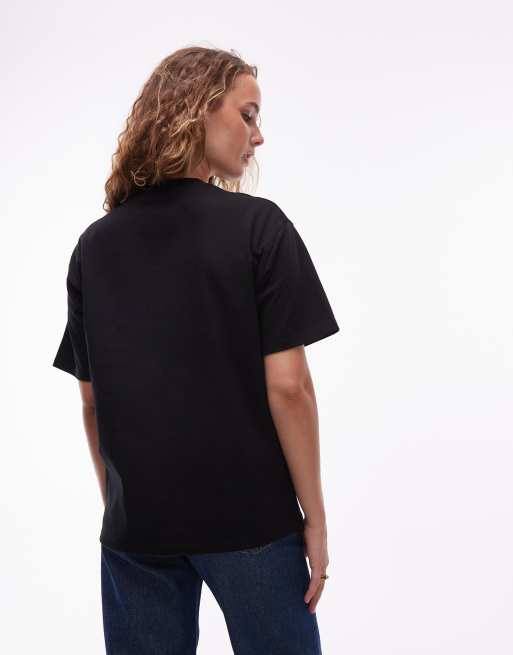Carhartt WIP - Sort T-shirt med korte ærmer og logodetalje, 4 af 4