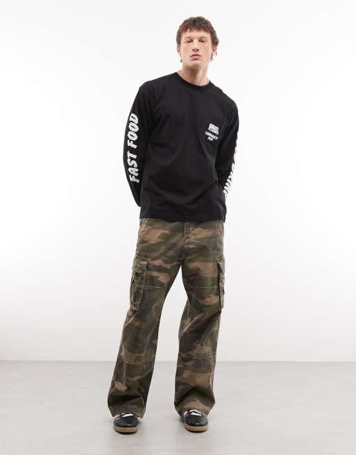 Carhartt WIP - Sort T-shirt med lange ærmer og 'Cold Drinks'-print, 2 af 5