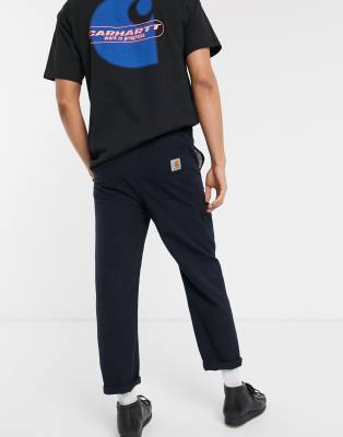 Carhartt WIP Southfield seersucker pant in navy