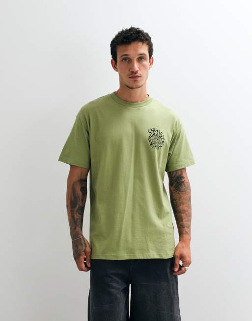 Carhartt WIP spirals back print t-shirt in green, 2 of 5