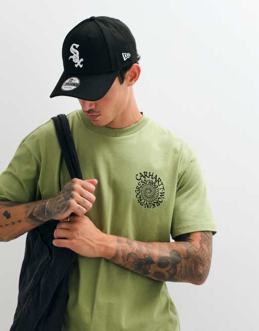 Carhartt WIP spirals back print t-shirt in green, 3 of 5