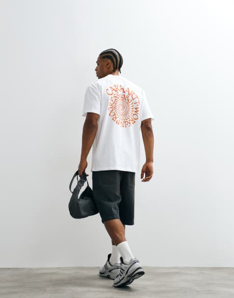Carhartt WIP – Spirals – Biały T-shirt z nadrukiem na plecach - view 1