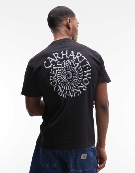 Carhartt WIP – Spirals – Czarny T-shirt z nadrukiem na plecach - view 1