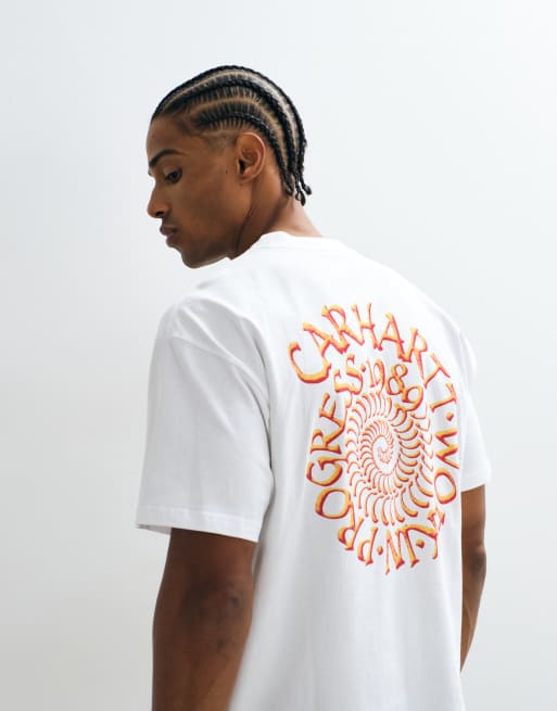 Carhartt WIP - Spirals - T-shirt bianca con stampa sul retro, 4 di 7