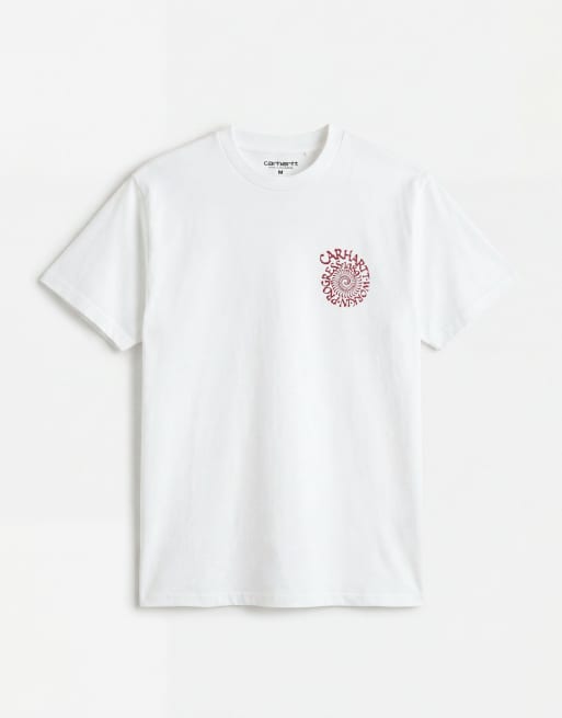 Carhartt WIP - Spirals - T-shirt bianca con stampa sul retro, 7 di 7