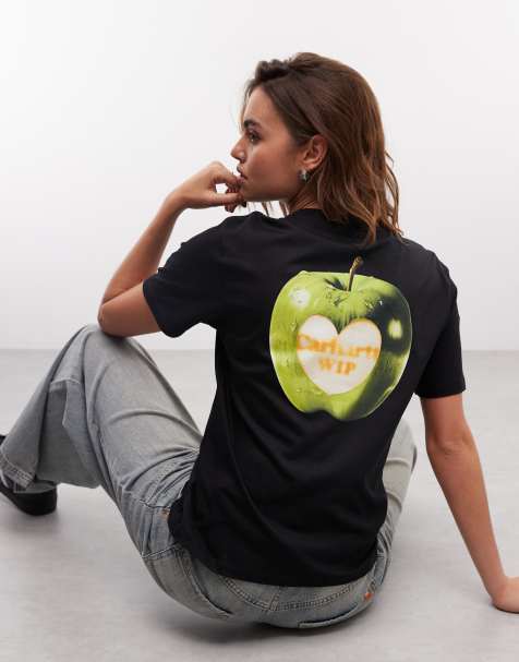 Carhartt WIP spoiled apple back print t-shirt in black - view 1