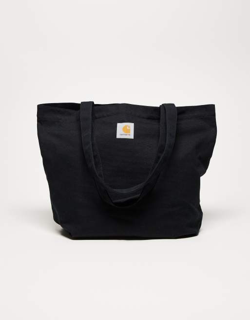Carhartt WIP spolied apple canvas tote bag in black, 3 of 3