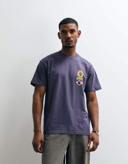 Carhartt WIP stacked grapes t-shirt in purple, 4 of 5