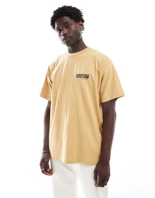 Carhartt WIP stamp contains miracles graphic t-shirt in sand | ASOS