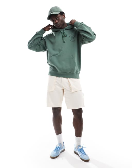 Carhartt WIP stamp frog graphic hoodie in green