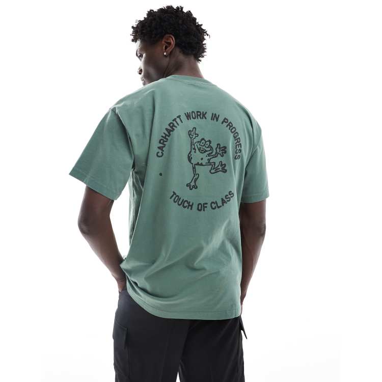 【関税込み】Carhartt Work In Progress グリーン Stamp Tシャツ Carhartt Work In Progressのグリーン Stamp Tシャツがセール中