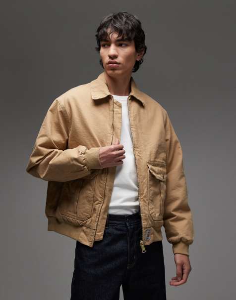 Carhartt WIP stanton jacket in light brown - view 1