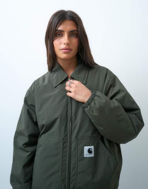 Carhartt WIP Stanwood jacka med ballongfåll i mörk khaki, 2 av 4