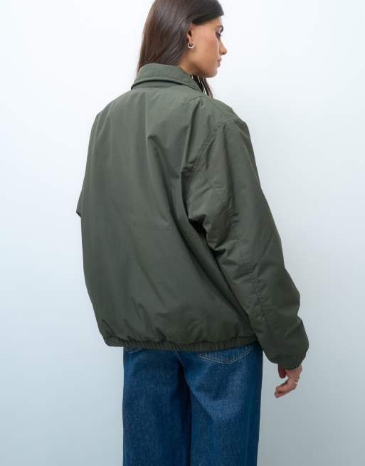 Carhartt WIP Stanwood jacka med ballongfåll i mörk khaki, 4 av 4