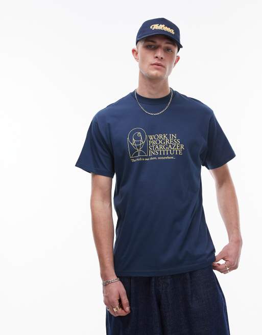 Carhartt WIP – Stargazer – Ciemnoniebieski T-shirt z grafiką, 4 z 4