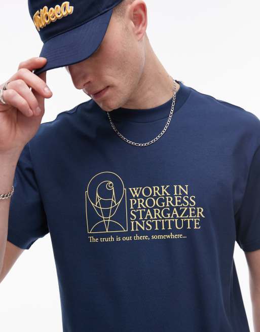 Carhartt WIP stargazer graphic t-shirt in dusky blue | ASOS