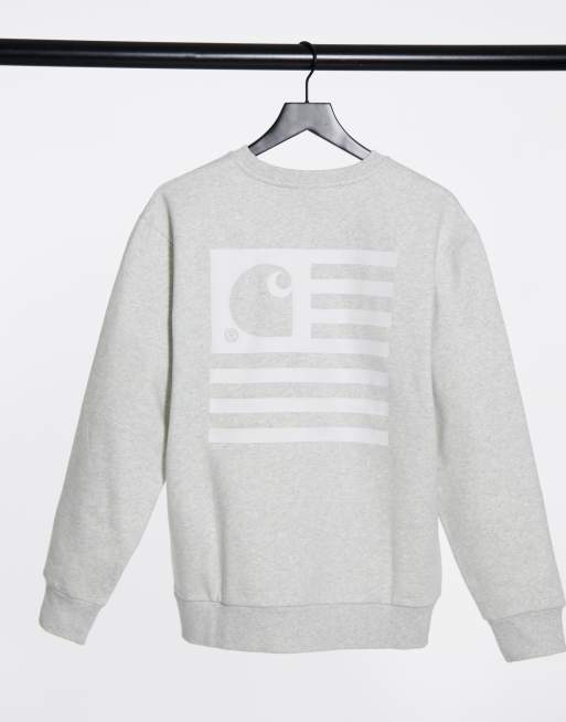 Carhartt WIP state back print sweatshirt in grey