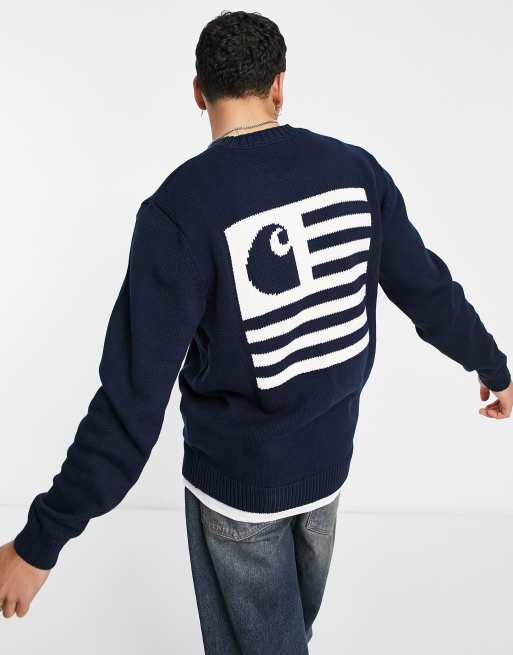 Carhartt WIP state knit jumper in navy