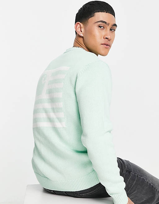 Instruere Klappe Skabelse Carhartt WIP state knit sweater in green | ASOS