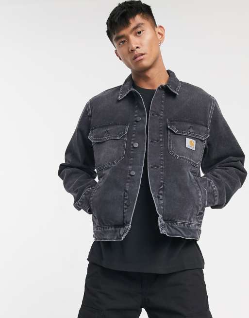 Carhartt WIP - Stetson - Denim jack in zwarte wassing