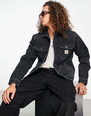 Carhartt WIP stetson denim jacket in washed black