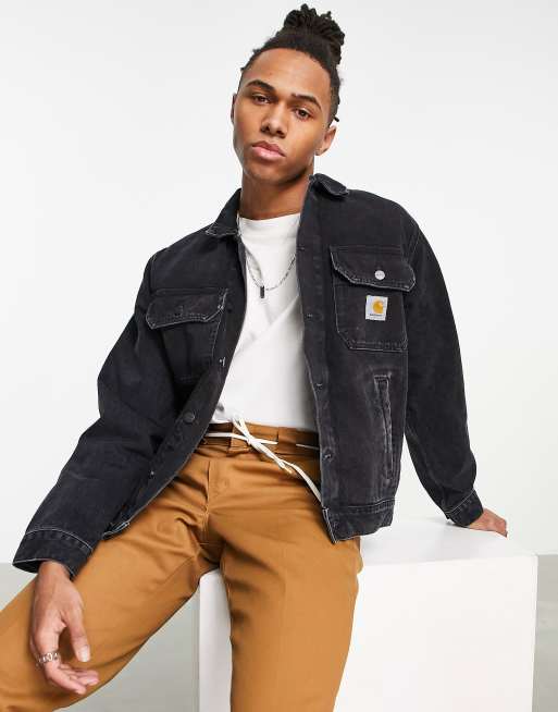 Carhartt black sale denim jacket