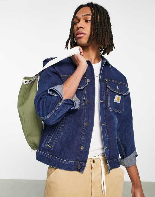 Carhartt lined denim outlet jacket