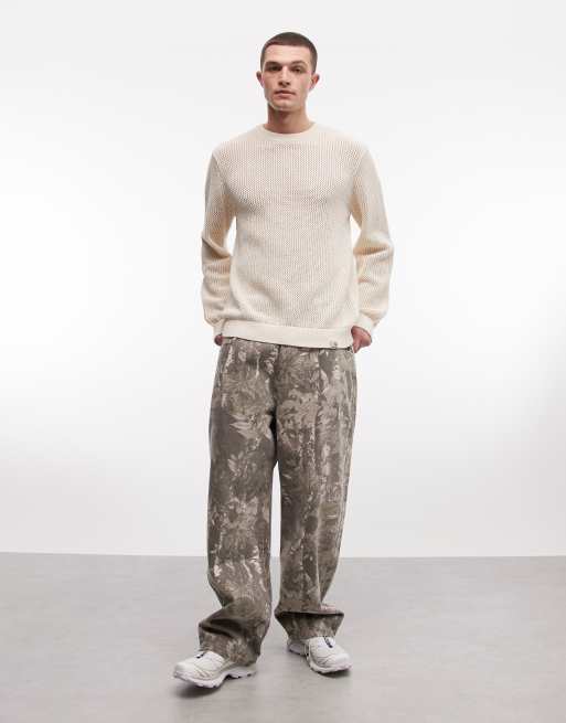 Carhartt WIP - Stockton - Fijngebreide trui in gebroken wit, 2 van 5