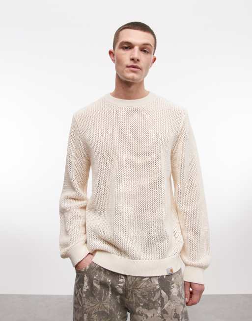 Carhartt WIP - Stockton - Fijngebreide trui in gebroken wit, 3 van 5