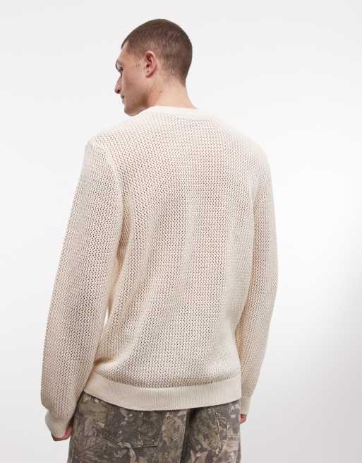 Carhartt WIP - Stockton - Fijngebreide trui in gebroken wit, 5 van 5