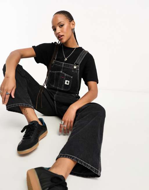 Carhartt WIP straight dungarees in black wash ASOS