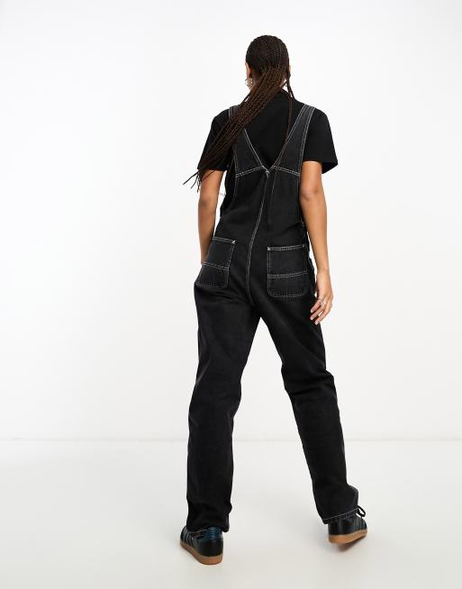 Carhartt WIP - W' Bib Heavy Stone Wash Black - Dungarees