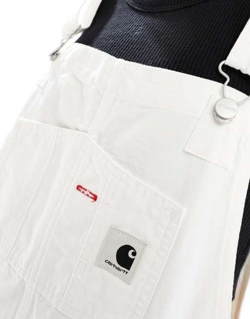 Carhartt WIP straight leg dungarees in white