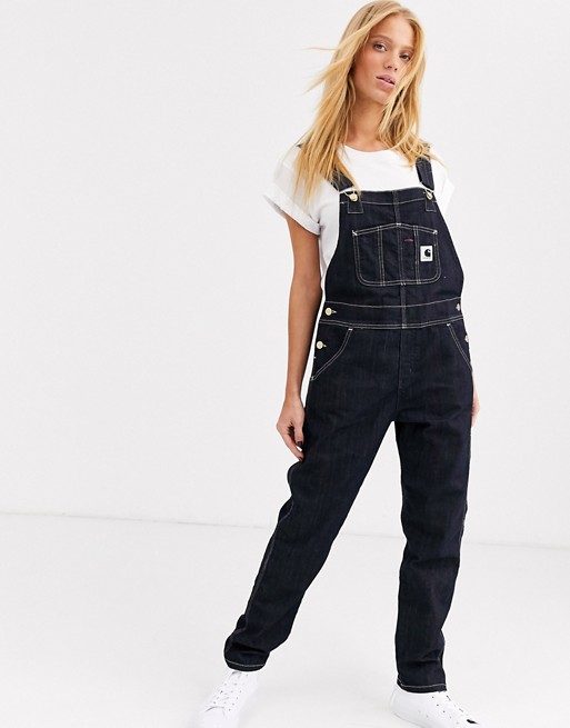 Carhartt WIP straight leg dungarees with contrast stitching