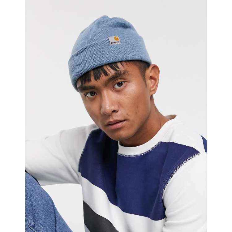 Carhartt WIP Stratus low beanie in light blue