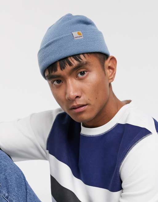 Carhartt WIP Stratus low beanie in light blue | ASOS