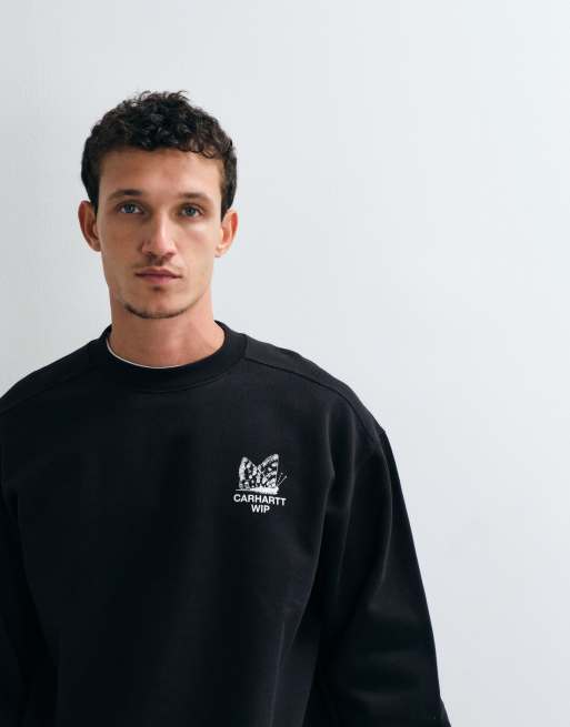 Carhartt WIP - Sudadera Hourglass en negro, 3 de 5