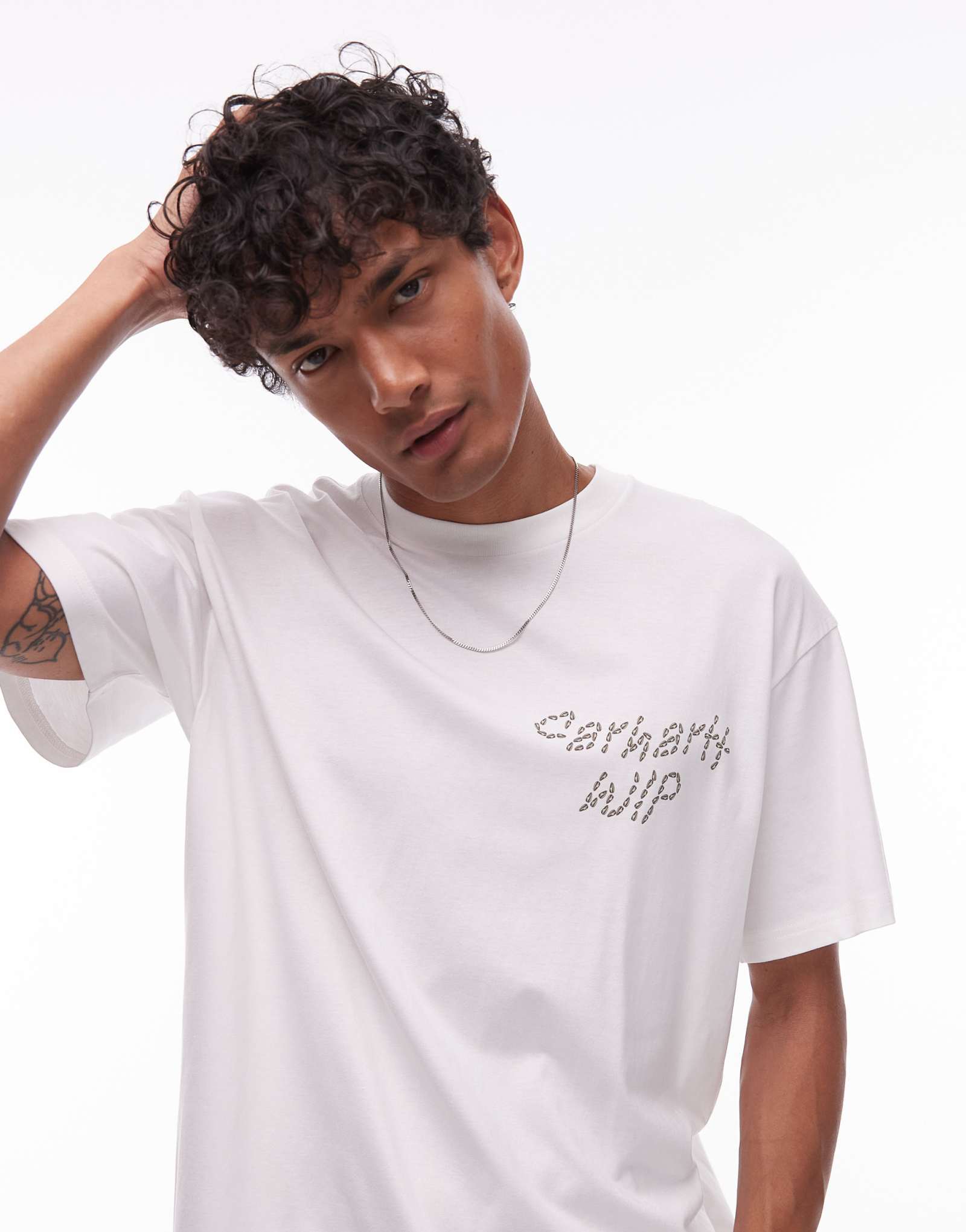 Футболка Carhartt WIP с рисунком подсолнуха белого цвета