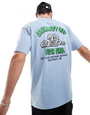 Carhartt WIP Carhartt WIP super tired t-shirt in light blue
