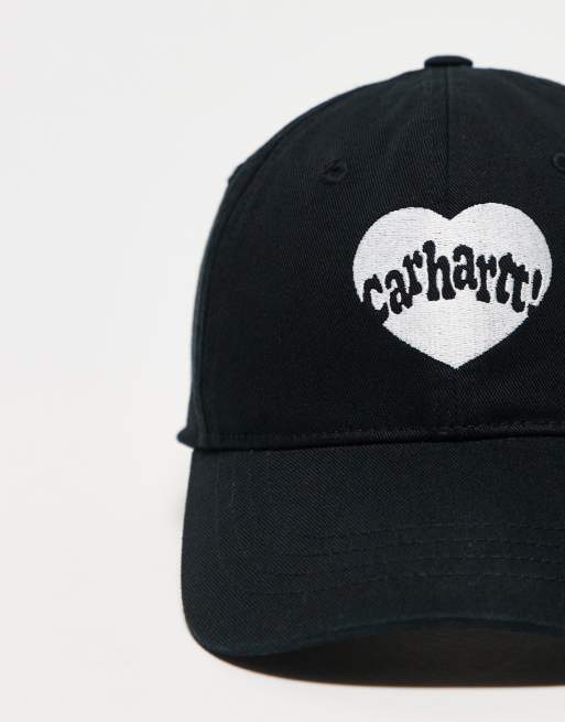 Carhartt WIP – Svart keps i unisex-modell med hjärtformat tryck, 4 av 4