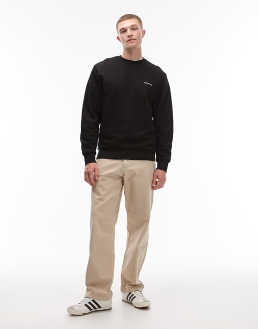 Carhartt WIP – Svart sweatshirt med broderad skriftlogga, 2 av 5
