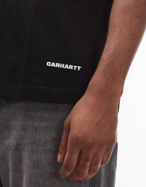 Carhartt WIP – Svart t-shirt i oversize med boxig passform och texttryck, 5 av 5