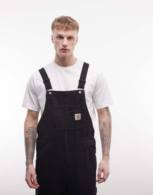 Carhartt WIP – Svarta hängselbyxor i denim, 2 av 5