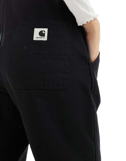 Carhartt WIP – Svarta raka hängselbyxor, 3 av 4
