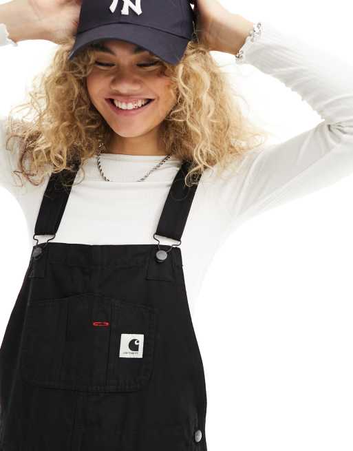 Carhartt WIP – Svarta raka hängselbyxor, 4 av 4