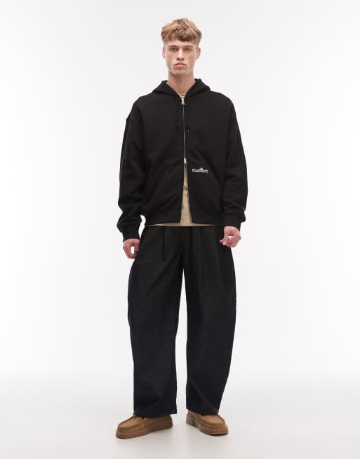 Carhartt WIP - Sweat à capuche avec fermeture éclair double sens et détail logo - Noir, 2 de 5